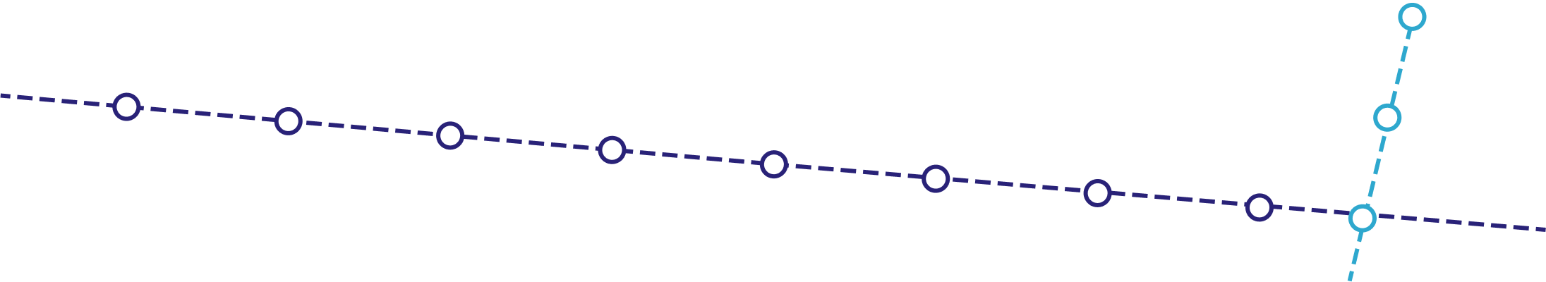 Another decorative element with dots and dashes, meant to resemble a transit map